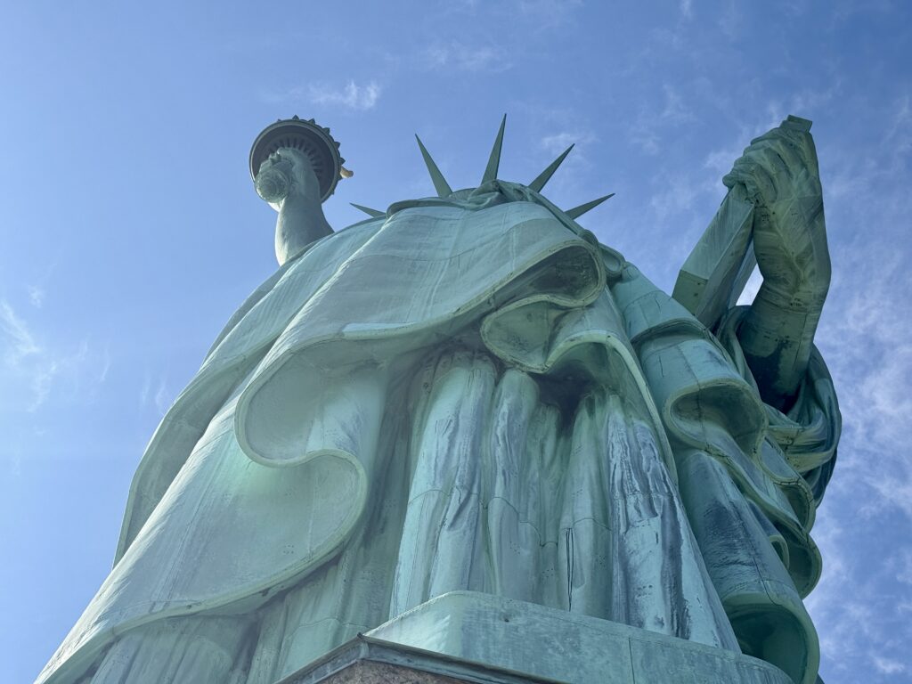 Lady Liberty from below